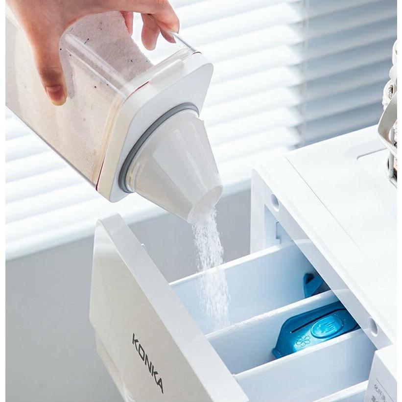 送料無料 ランドリーボトル 詰め替えボトル 700ml 1100ml 洗濯洗剤 柔軟剤 ディスペンサー 計量付き 洗剤容器 シンプル おしゃれ 北欧 詰め替え用ボトル 洗面所 |  | 01