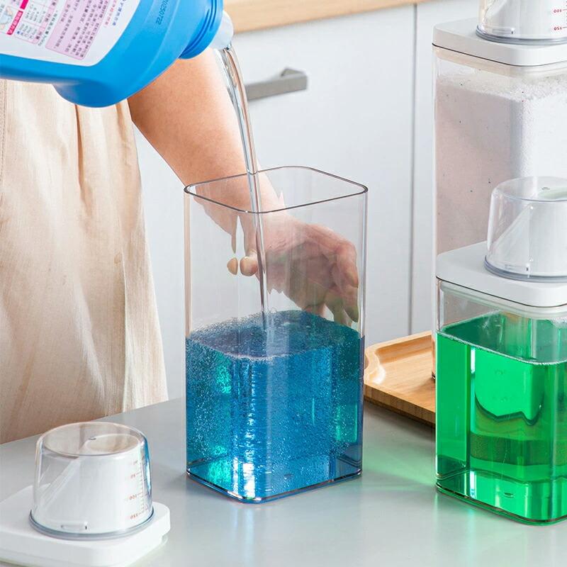 送料無料 ランドリーボトル 詰め替えボトル 700ml 1100ml 洗濯洗剤 柔軟剤 ディスペンサー 計量付き 洗剤容器 シンプル おしゃれ 北欧 詰め替え用ボトル 洗面所 |  | 04