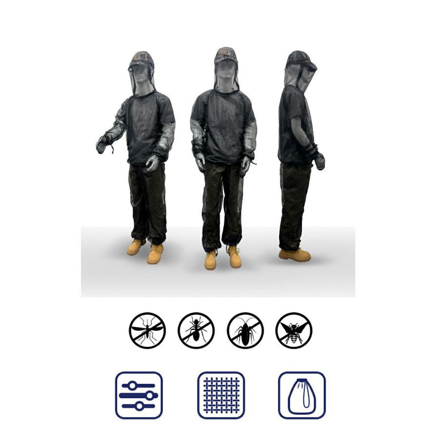 防虫ネット 作業服 上下セット 3点セット 防蚊 メッシュパーカー メッシュパンツ 虫除けウェア 男女兼用 ガーデニング 農作業 DIY アウトドア 夏用 |  | 07