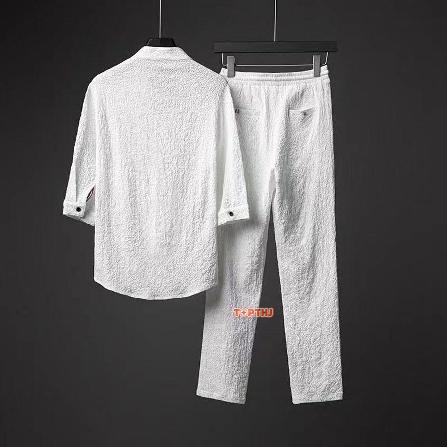 セットアップ メンズ 夏用 綿麻風 上下2点セット Vネック 五分袖 T