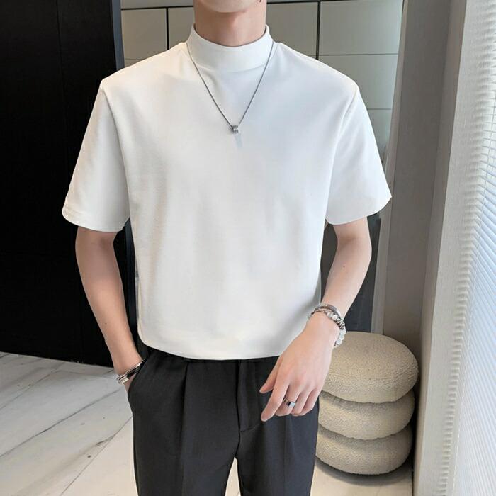 SOVEREIGI ソブリン ハウス サマーニット 半袖 モックネック コットン メンズ サマーニット 半袖 モックネック 無地 薄手 涼しい 通気性