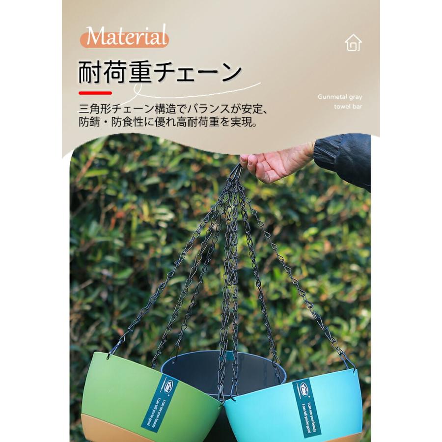 植木鉢 7号 8号 10号 ハンギングプランター 吊り鉢 底穴あり 大型観葉