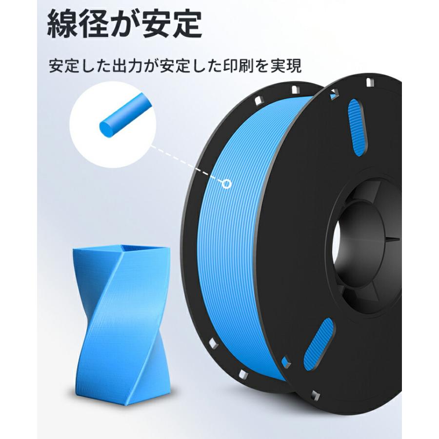 PLA フィラメント 1kg 2.2lb 3Dプリンター用 高速印刷 高耐衝撃 環境