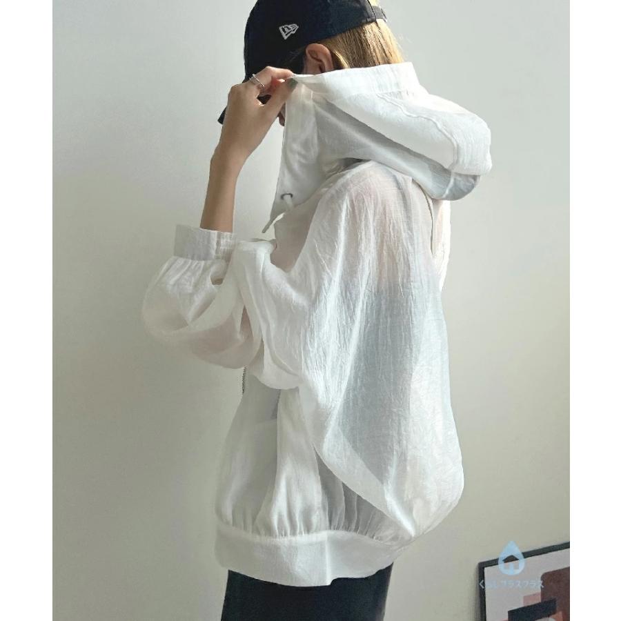 UVカット パーカー レディース 薄手 シアー ラッシュパーカー 春夏 涼しい アウター ジップアップ ブルゾン 紫外線対策 速乾 軽量 |  | 14