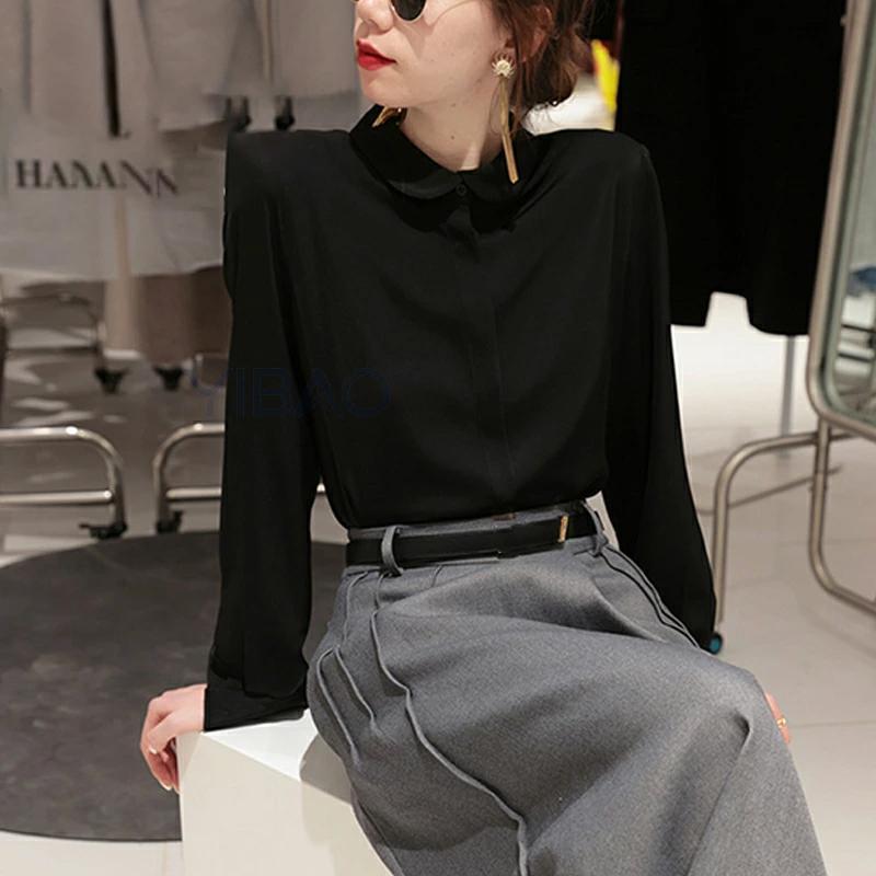 シャツ 丸襟シャツ  レディース 長袖 オフィス 上質 ブラウス フォーマル 丸襟 長袖シャツ ふんわり 襟付き 柔らかい 軽い シャツブラウス シャツ ボタン隠し |  | 05