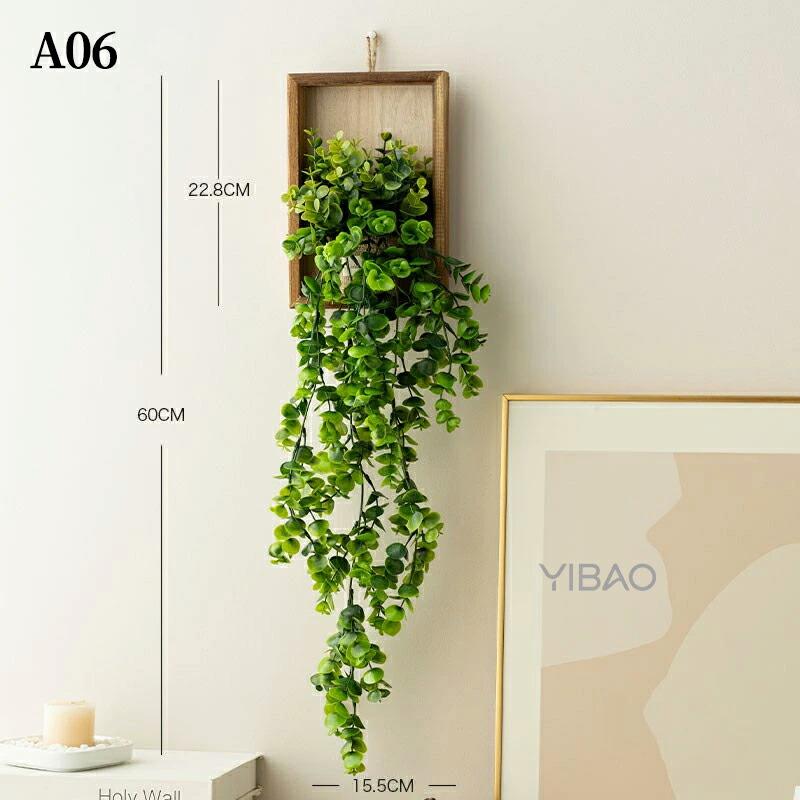 フェイクグリーン 吊り下げ 壁かけ 人工 観葉植物 フェイク 造花 デイジー バラ 長さ60cm/25cm1本 グリーン 花材 アーティフィシャルフラワー アレンジ フェイク |  | 06