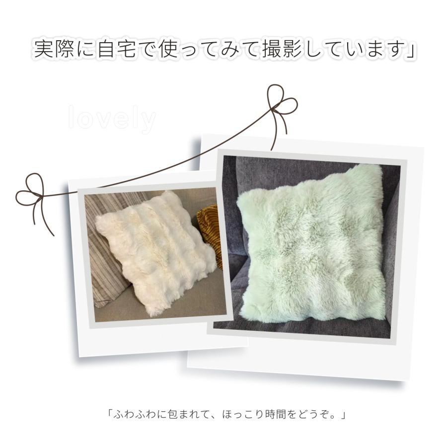 ふわとろクッション ファー 枕カバー＋枕芯セット ふわもこ モコモコ とろとろ ふわふわ 韓国 両面ボア もこもこクッション ベッド おしゃれ 暖かい 厚手軽量 |  | 07