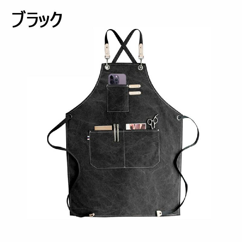 ビンテージ　ニュースペーパー　耳付きキャンバスエプロン エプロン キャンバス 前掛け カフェエプロン 作業用 職人 フリーサイズ