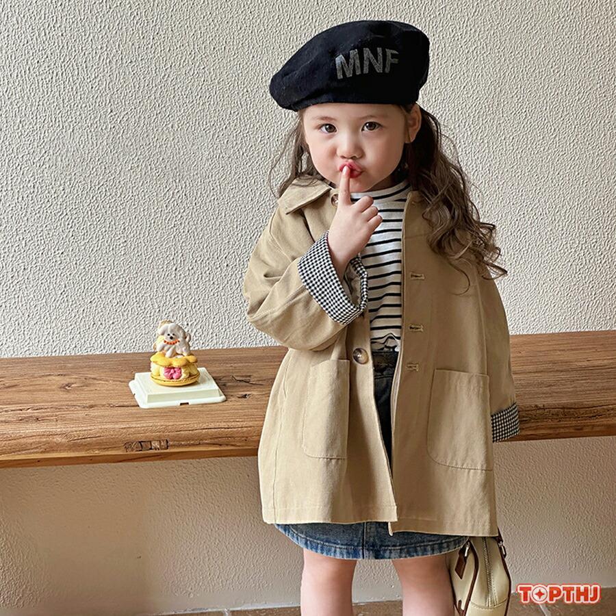 ジャケット キッズ 子供服 こども 女の子 男の子 兼用 トップス アウター コットン素材 長袖 肌触り抜群 ゆったりシルエット カジュアル シンプルデザイン 通学 |  | 01