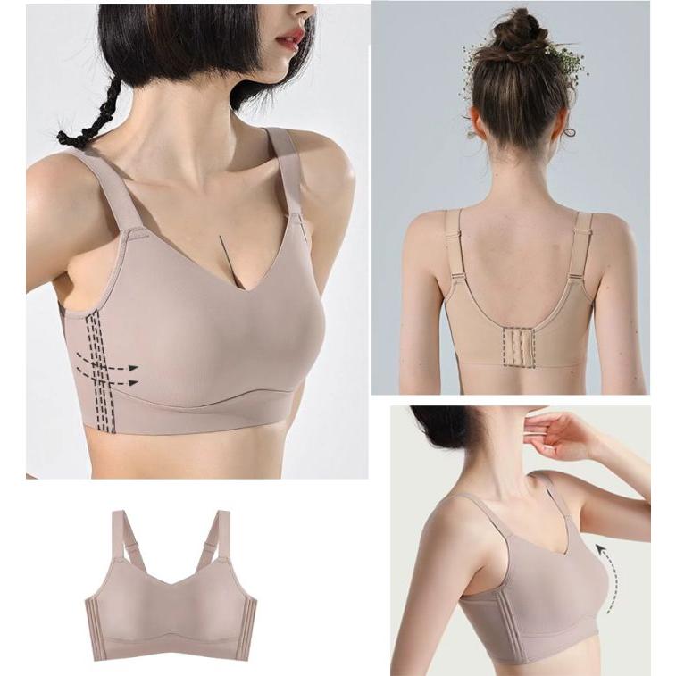 胸を小さく見せるブラ シームレス 見痩せ 揺れ軽減 脇高 ノーワイヤブラ シームレスブラ 胸を抑える 胸が小さく見える 着痩せブラ ノンワイヤー 大きいサイズ |  | 11