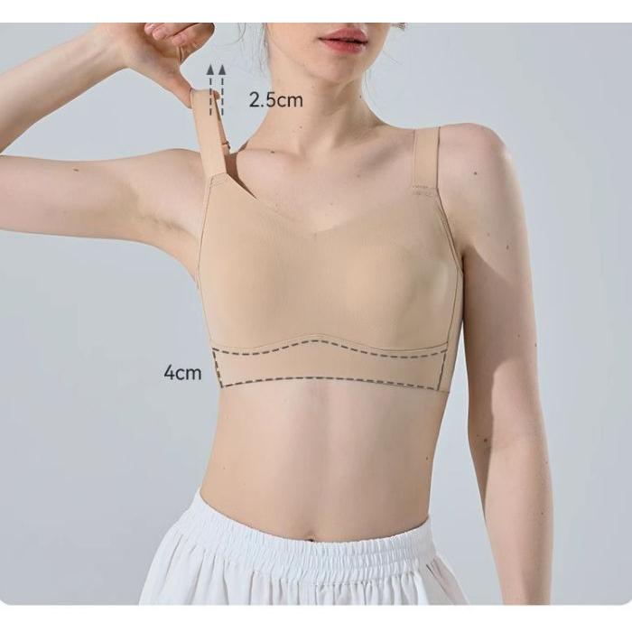胸を小さく見せるブラ シームレス 見痩せ 揺れ軽減 脇高 ノーワイヤブラ シームレスブラ 胸を抑える 胸が小さく見える 着痩せブラ ノンワイヤー 大きいサイズ |  | 12