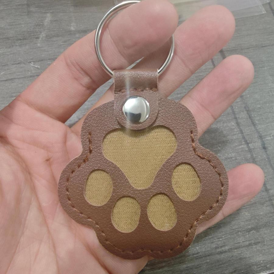 【2点セット】ペットキーホルダー 肉球型 遺毛ケース メモリアルグッズ 肉球キーホルダー 犬 猫の毛収納用 メモリアルギフト キーリング バッグチャーム 遺毛 |  | 13