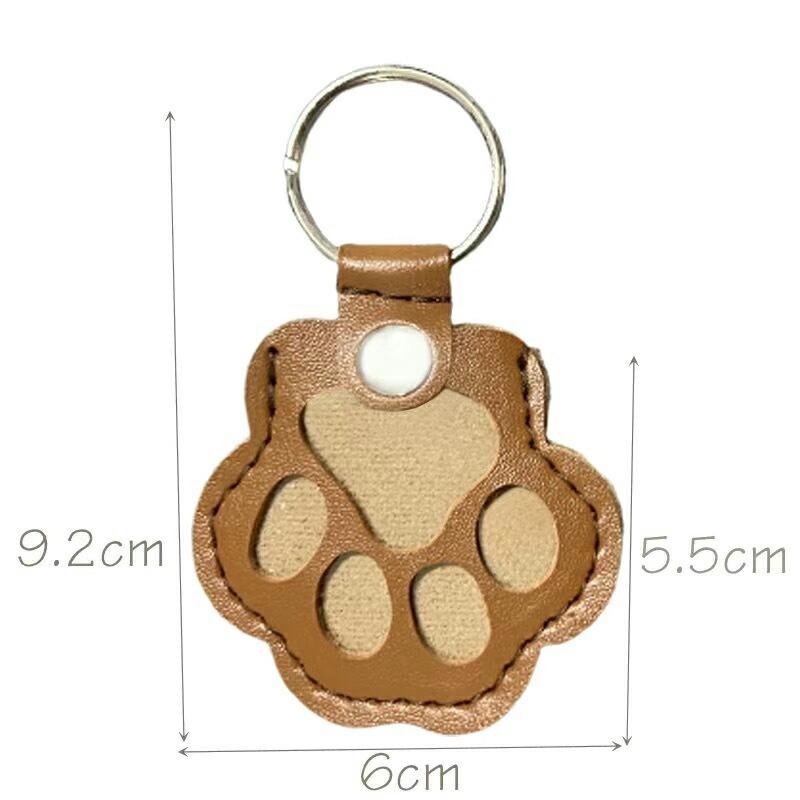 【2点セット】ペットキーホルダー 肉球型 遺毛ケース メモリアルグッズ 肉球キーホルダー 犬 猫の毛収納用 メモリアルギフト キーリング バッグチャーム 遺毛 |  | 06
