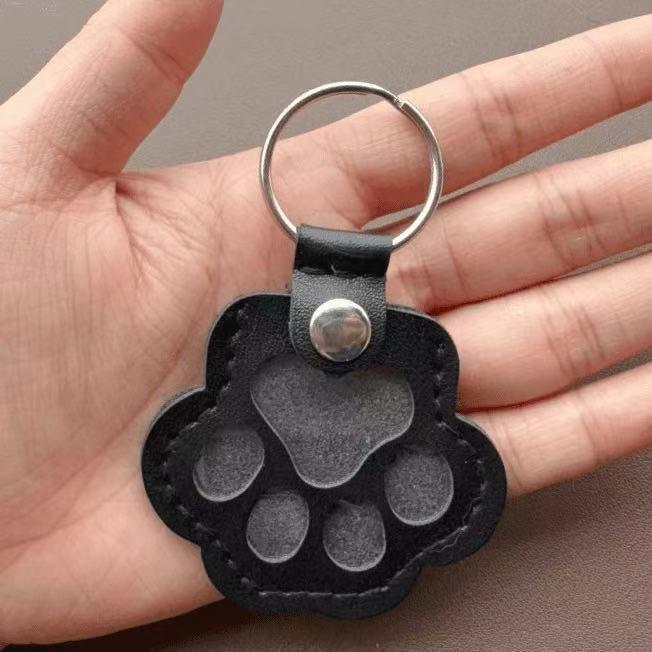 【2点セット】ペットキーホルダー 肉球型 遺毛ケース メモリアルグッズ 肉球キーホルダー 犬 猫の毛収納用 メモリアルギフト キーリング バッグチャーム 遺毛 |  | 09