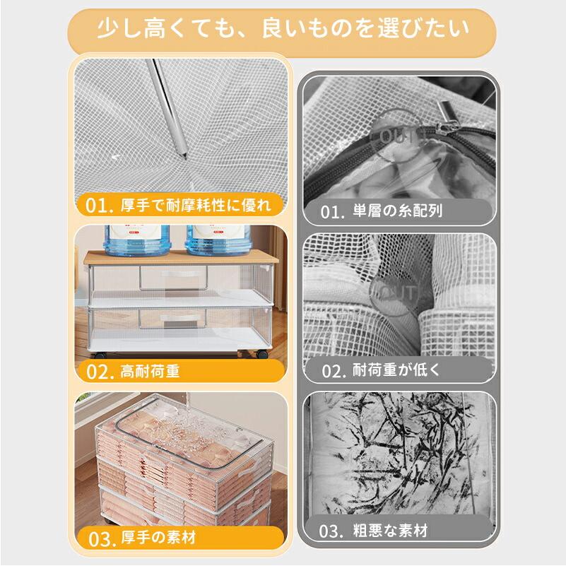 ベッド下 収納ボックス 薄型 キャスター付き ソファ下 ベッド下ストレージ 収納ボックス 収納ケース 大容量 押入れ収納 ベッド下収納箱 組立簡単 衣装ケース |  | 02