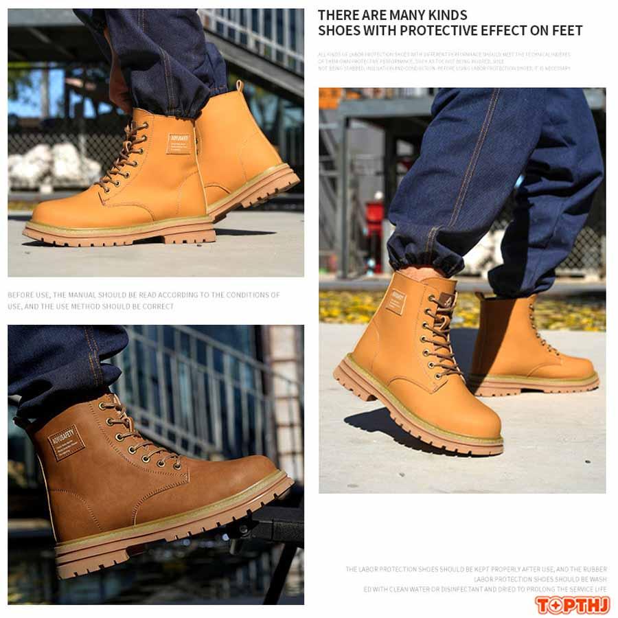 安全靴 革 作業靴 軽量 通気 耐摩耗 防刺 耐滑 衝撃吸収 鋼製先芯入り メンズ レザー ワークブーツ 釘踏み抜き防止 耐熱 工事 建築現場 セーフティーシューズ |  | 09
