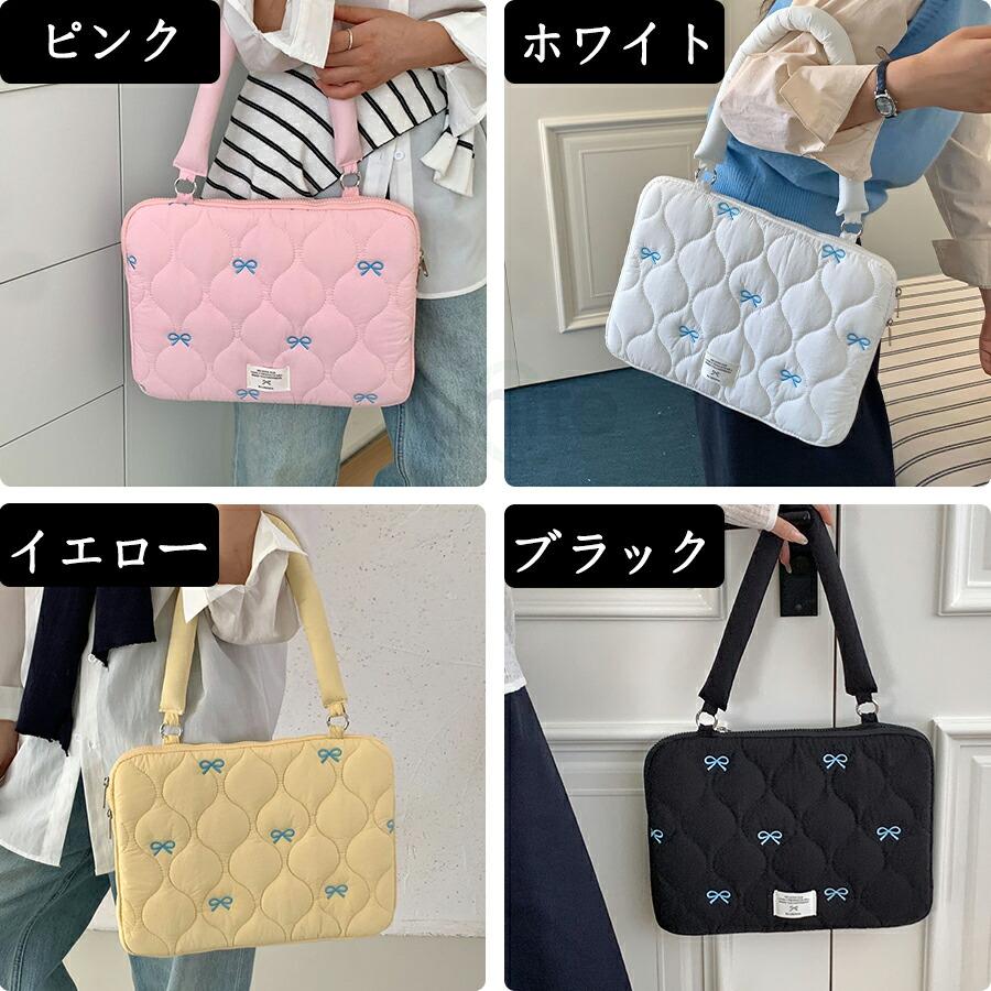 パソコンケース かわいい 可愛い リボン柄 pcケース 持ち手付き パソコンバッグ おしゃれ シンプル 軽量 保護ケース ノートパソコン用 レディース 学生向け |  | 06