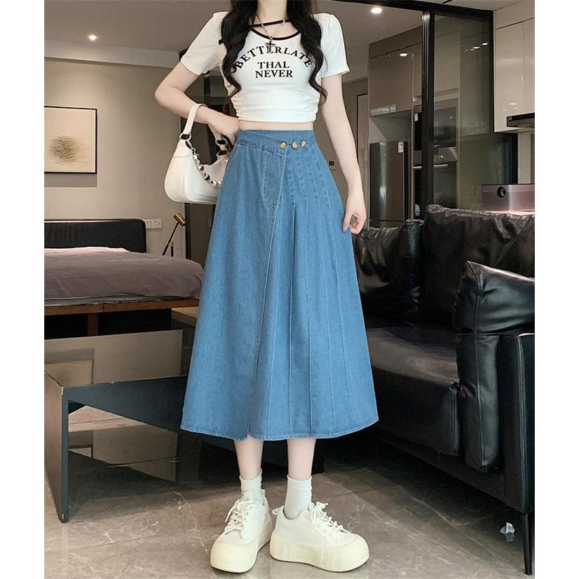 デニムスカート 巻きスカート ラップスカート デニム aラインスカート