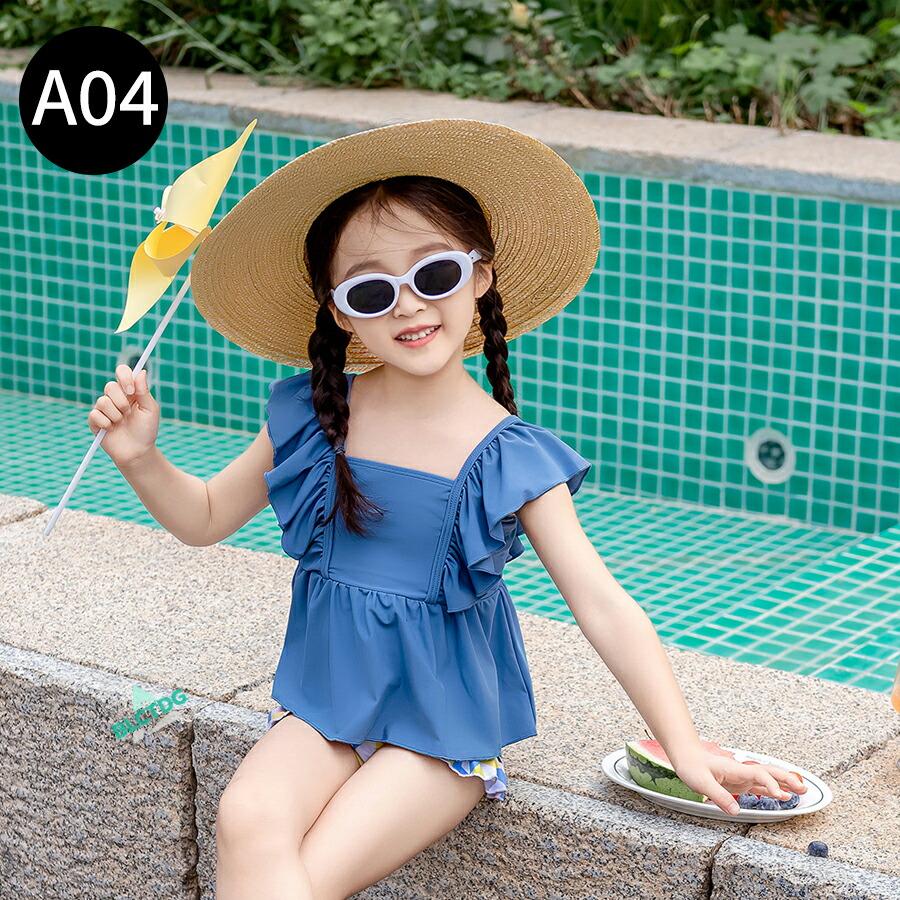 女の子 セパレート 水着 キッズ セパレート キッズ水着 タンキニ トップス ショートパンツ スクール水着 2点セット フリル  ドット 幼稚園 保育園 リゾート |  | 04