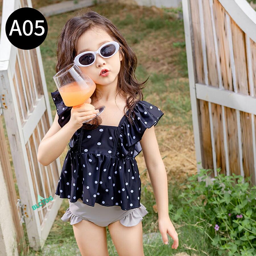 女の子 セパレート 水着 キッズ セパレート キッズ水着 タンキニ トップス ショートパンツ スクール水着 2点セット フリル  ドット 幼稚園 保育園 リゾート |  | 05