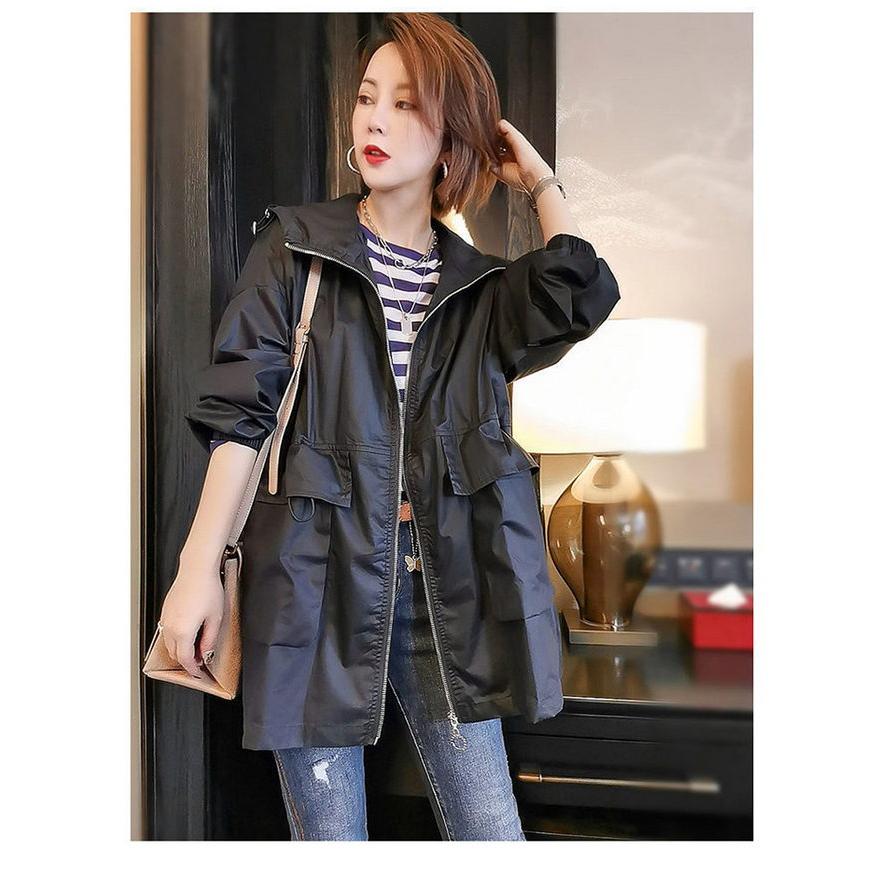 トレンチコート レディース 40代 ミディアム丈ジャケット スプリングコート 春コート ライトアウター 秋服 フード付きバーカー 30代 40代 50代 大きいサイズ |  | 07
