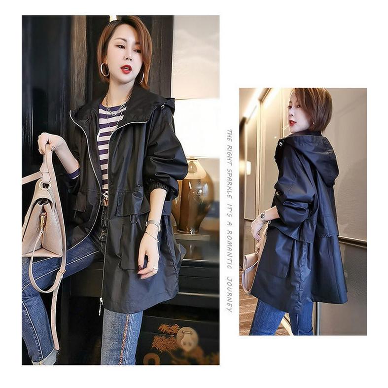 トレンチコート レディース 40代 ミディアム丈ジャケット スプリングコート 春コート ライトアウター 秋服 フード付きバーカー 30代 40代 50代 大きいサイズ |  | 08