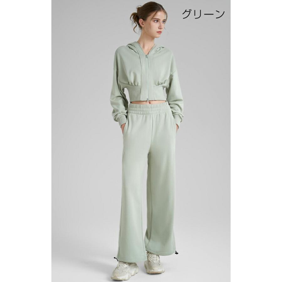 セットアップ レディース スウェット 上下セット パーカー 長袖 ショート丈 ジョガーパンツ おしゃれ ルームウェア 部屋着 スポーツ トレーニング ランニング |  | 15