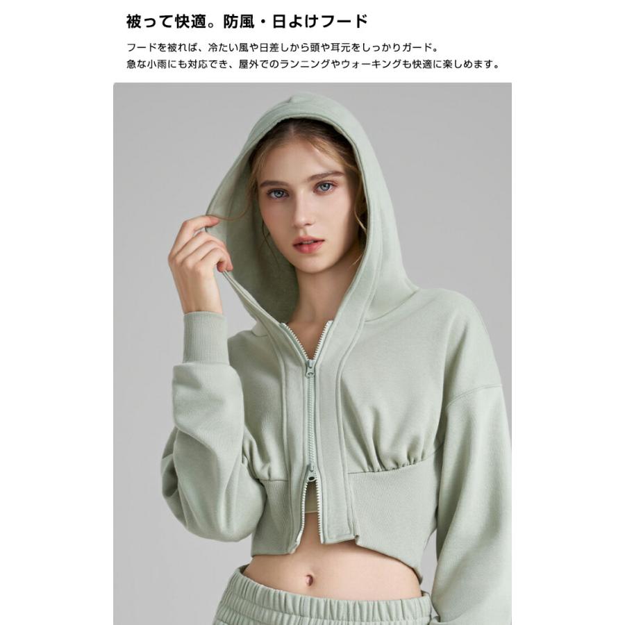 セットアップ レディース スウェット 上下セット パーカー 長袖 ショート丈 ジョガーパンツ おしゃれ ルームウェア 部屋着 スポーツ トレーニング ランニング |  | 07