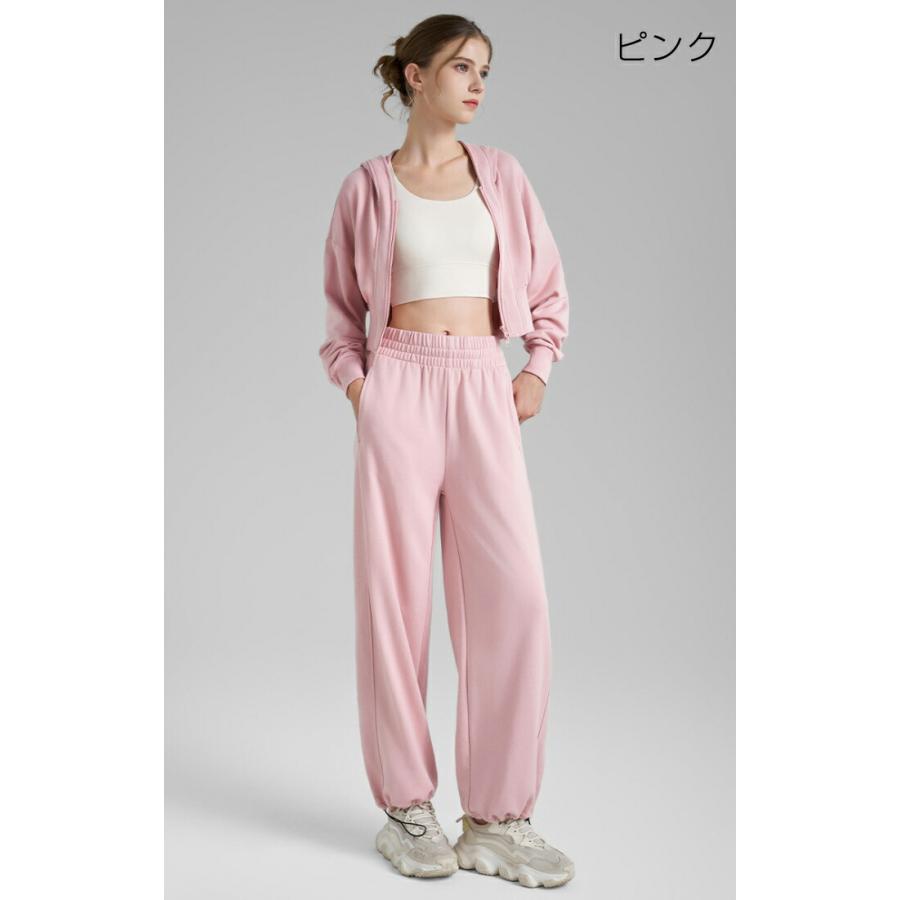 セットアップ レディース スウェット 上下セット パーカー 長袖 ショート丈 ジョガーパンツ おしゃれ ルームウェア 部屋着 スポーツ トレーニング ランニング |  | 11