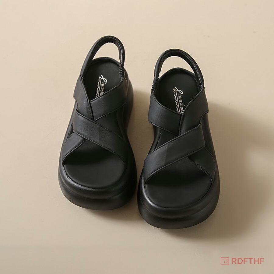 スポーツサンダル 厚底サンダル 7cm レディース 7センチヒール 小さいサイズ フラット コンフォート スポサン 歩きやすい スリッパ かかと付き ビーチサンダル |  | 11