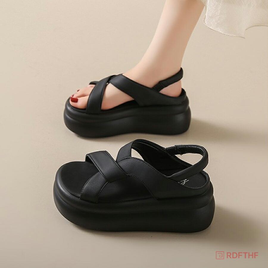 スポーツサンダル 厚底サンダル 7cm レディース 7センチヒール 小さいサイズ フラット コンフォート スポサン 歩きやすい スリッパ かかと付き ビーチサンダル |  | 04