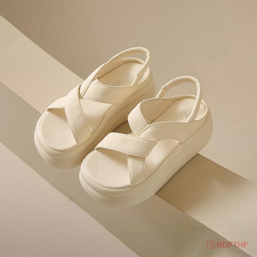 スポーツサンダル 厚底サンダル 7cm レディース 7センチヒール 小さいサイズ フラット コンフォート スポサン 歩きやすい スリッパ かかと付き ビーチサンダル |  | 09