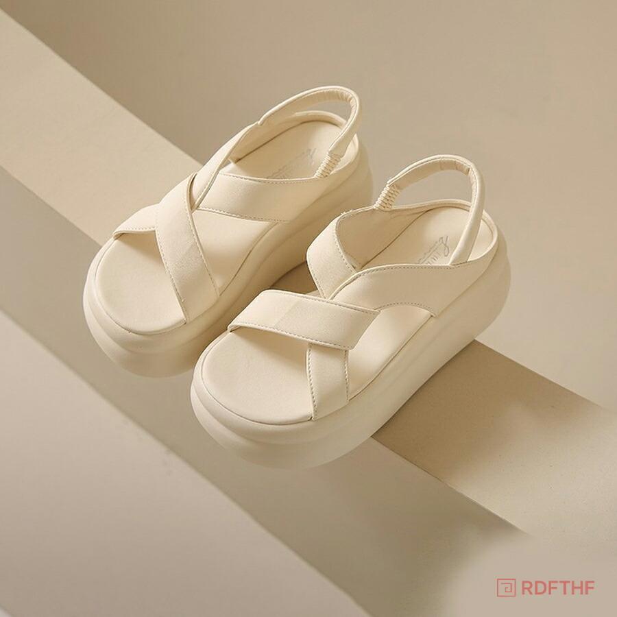 スポーツサンダル 厚底サンダル 7cm レディース 7センチヒール 小さいサイズ フラット コンフォート スポサン 歩きやすい スリッパ かかと付き ビーチサンダル |  | 02