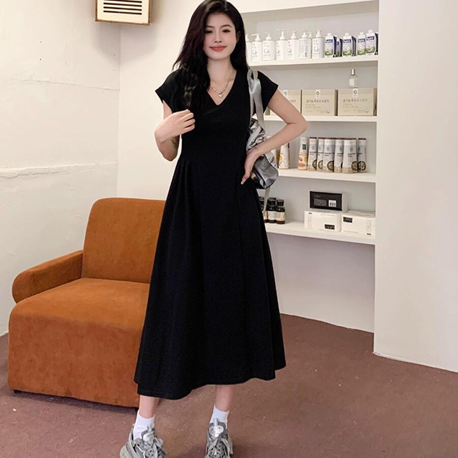 半袖ワンピース レディース ロングワンピース Aラインワンピース 夏 春