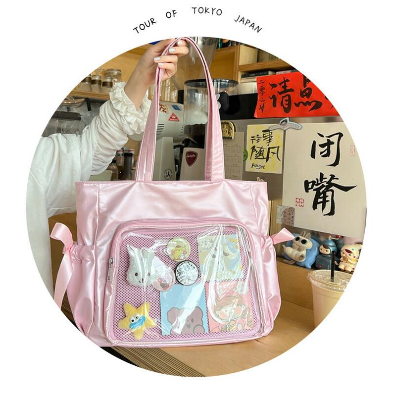 痛バッグ 推し活 バッグ ハンドバッグ おしゃれ 痛バ 透明 上品 優雅 トートバッグ 痛バック 缶バッチ ぬいぐるみ オタ活 ヲタ活 肩掛け レディース 痛バッグ |  | 10