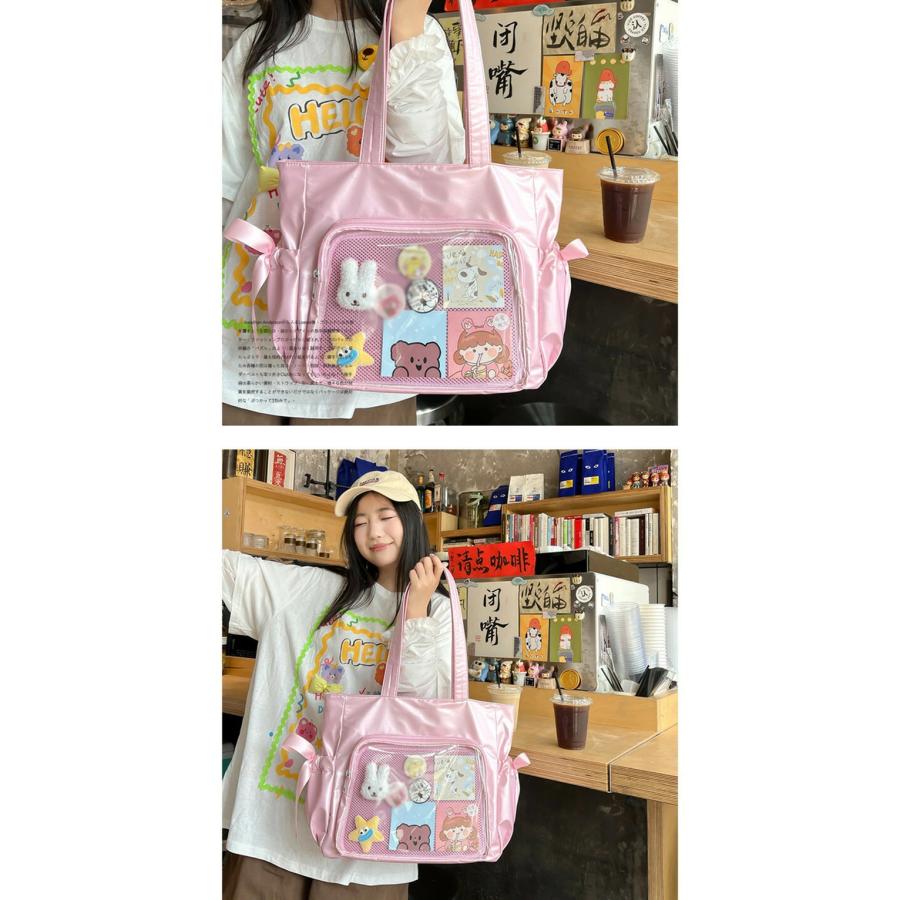 痛バッグ 推し活 バッグ ハンドバッグ おしゃれ 痛バ 透明 上品 優雅 トートバッグ 痛バック 缶バッチ ぬいぐるみ オタ活 ヲタ活 肩掛け レディース 痛バッグ |  | 11
