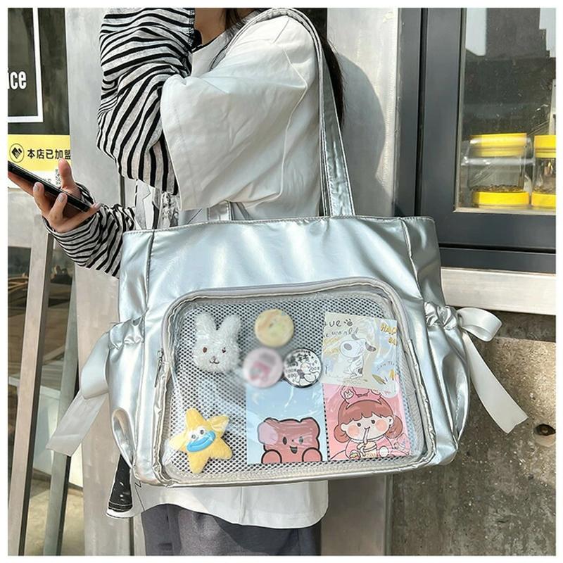 痛バッグ 推し活 バッグ ハンドバッグ おしゃれ 痛バ 透明 上品 優雅 トートバッグ 痛バック 缶バッチ ぬいぐるみ オタ活 ヲタ活 肩掛け レディース 痛バッグ |  | 14