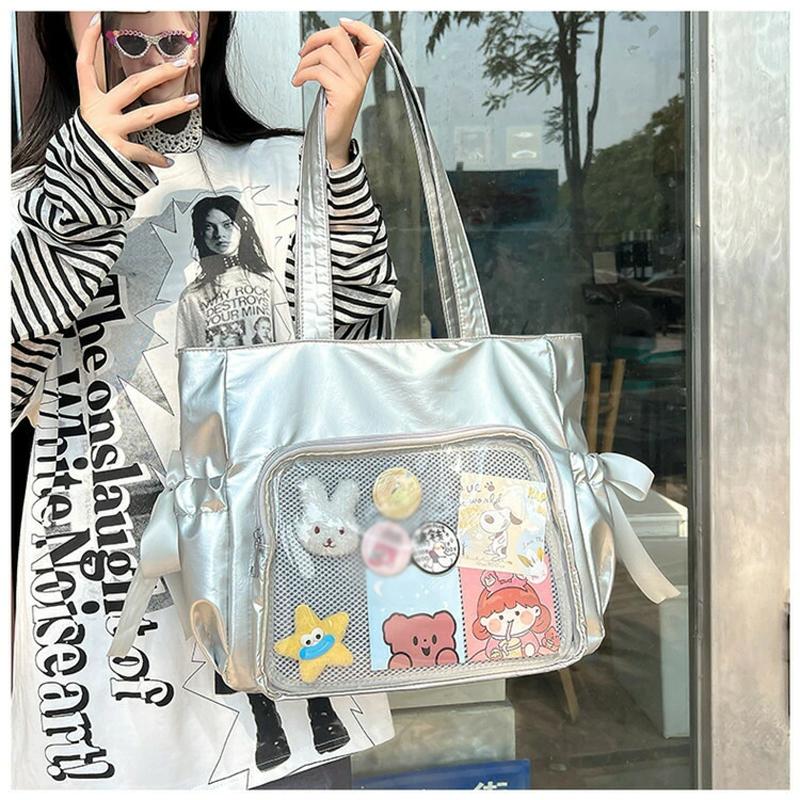 痛バッグ 推し活 バッグ ハンドバッグ おしゃれ 痛バ 透明 上品 優雅 トートバッグ 痛バック 缶バッチ ぬいぐるみ オタ活 ヲタ活 肩掛け レディース 痛バッグ |  | 15