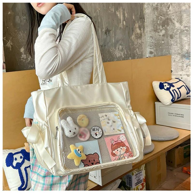 痛バッグ 推し活 バッグ ハンドバッグ おしゃれ 痛バ 透明 上品 優雅 トートバッグ 痛バック 缶バッチ ぬいぐるみ オタ活 ヲタ活 肩掛け レディース 痛バッグ |  | 16