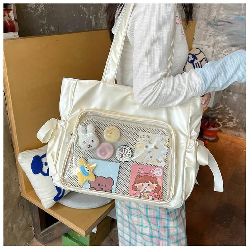 痛バッグ 推し活 バッグ ハンドバッグ おしゃれ 痛バ 透明 上品 優雅 トートバッグ 痛バック 缶バッチ ぬいぐるみ オタ活 ヲタ活 肩掛け レディース 痛バッグ |  | 17
