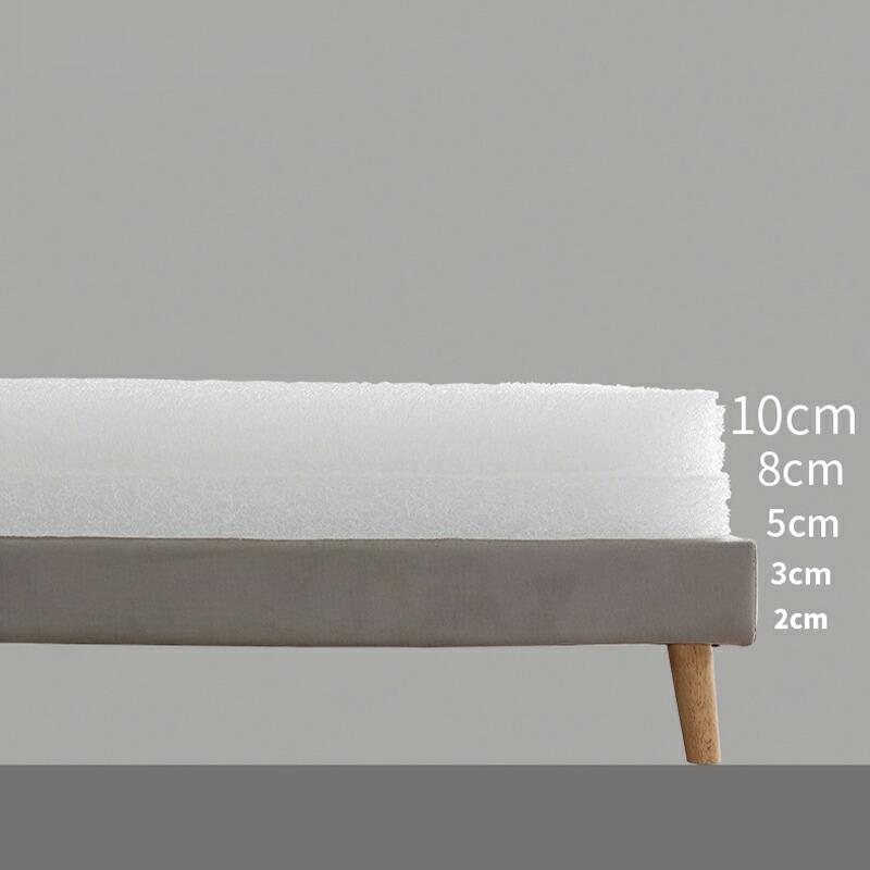 中材 高反発 ファイバー 2cm/3cm/5cm厚 シート 洗える 選べる 2サイズ ハサミで切れる 加工用 薄い 軽量 ポリエチレン 樹脂ファイバー クッション材 シート状の画像