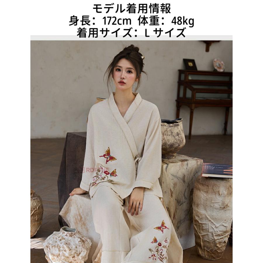 綿麻素材 膝丈 甚平 着替え ガウン ローブ 温泉用 フルオープン メンズ レディース 温泉衣 ホームウェア着 ゆったり 楽々着脱 春夏 秋 ルームウエア 浴衣 寝巻き |  | 05