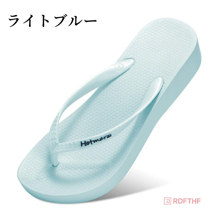ビーチサンダル 痛くない 厚底 レディース 歩きやすい トングサンダル リカバリーサンダル 厚底サンダル 疲れない 滑らない 軽量 PVC ビーサン ベランダサンダル |  | 03