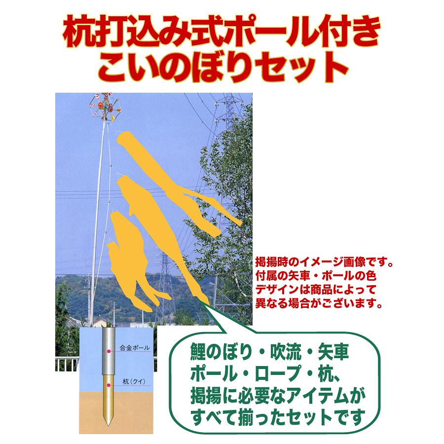 【送料無料】江戸の粋を今に伝えて☆江戸錦鯉 瑞祥吹流 ４Ｍ マイホームセット【こいのぼり】 |  | 01