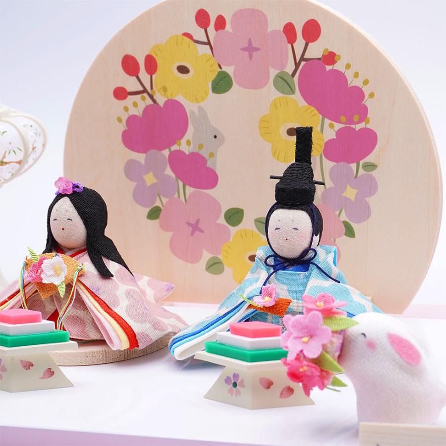 リュウコドウ（龍虎堂）koti（コティ） ぽんぽん うさぎ雛　和雑貨/雛人形/ひな人形/雛祭り/お雛様/コンパクト/置物/ちりめん/親王飾り | リュウコドウ | 01