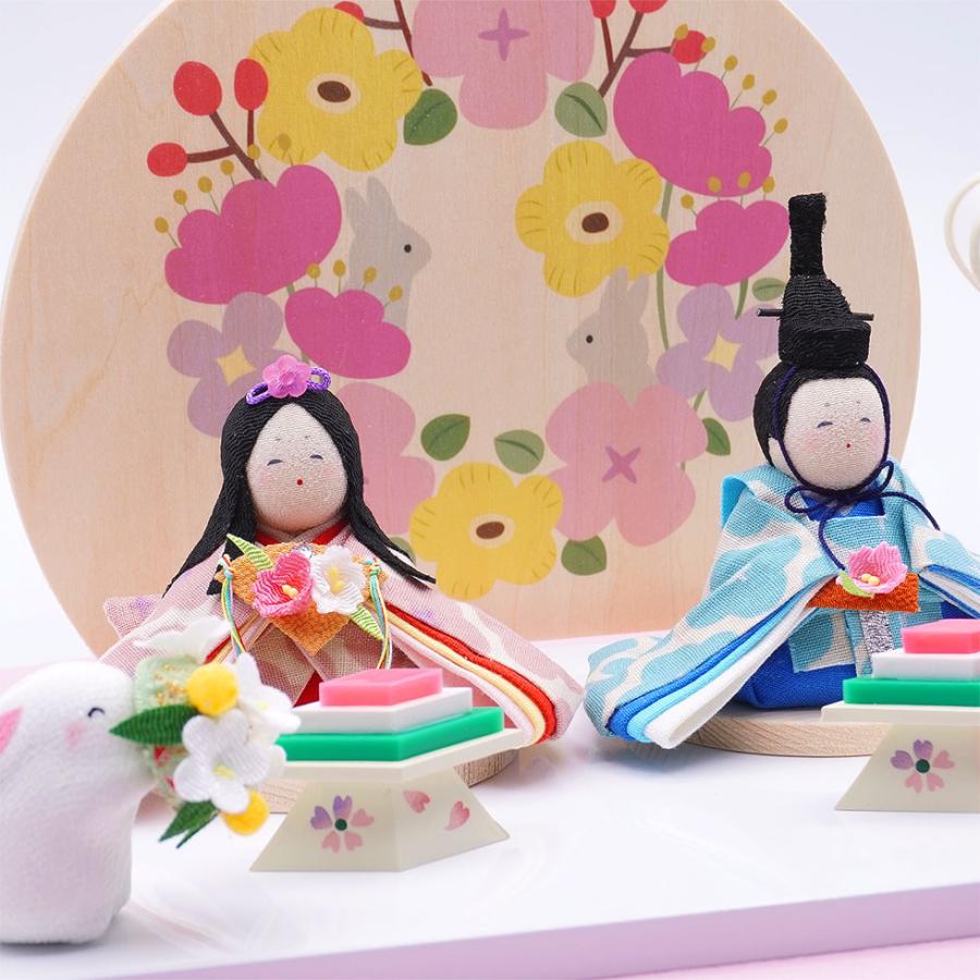 リュウコドウ（龍虎堂）koti（コティ） ぽんぽん うさぎ雛　和雑貨/雛人形/ひな人形/雛祭り/お雛様/コンパクト/置物/ちりめん/親王飾り | リュウコドウ | 02