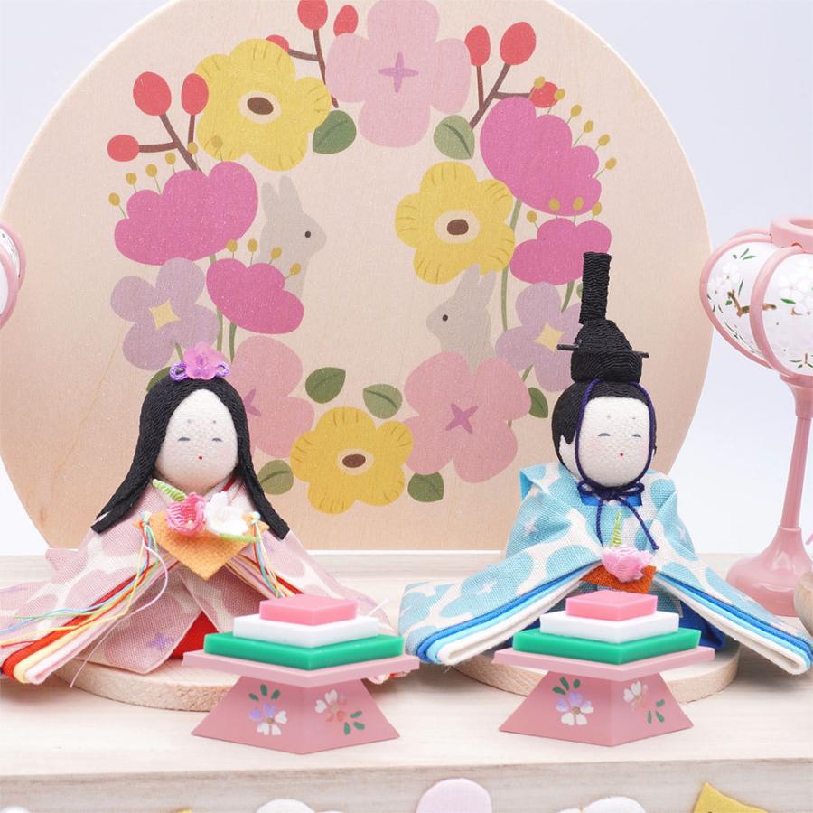 リュウコドウ（龍虎堂）koti（コティ）ふわふわお花雛　和雑貨/雛人形/ひな人形/雛祭り/お雛様/コンパクト/置物/ちりめん/親王飾り | リュウコドウ | 02