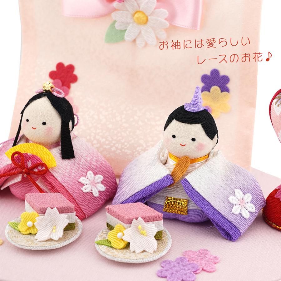 リュウコドウ（龍虎堂）ちいさな おはなのおひなさま（2人）　和雑貨/雛人形/ひな人形/雛祭り/お雛様/コンパクト/置物/ちりめん/親王飾り | リュウコドウ | 02