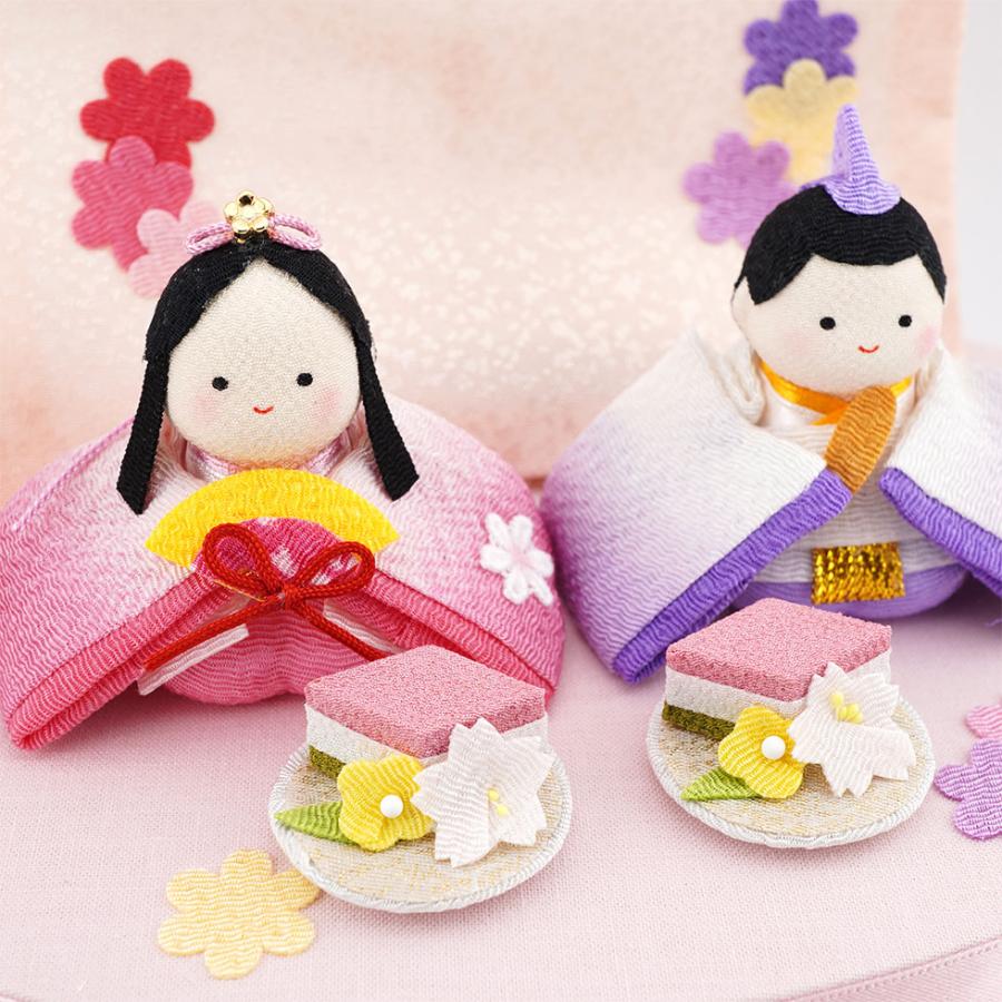 リュウコドウ（龍虎堂）ちいさな おはなのおひなさま（2人）　和雑貨/雛人形/ひな人形/雛祭り/お雛様/コンパクト/置物/ちりめん/親王飾り | リュウコドウ | 05