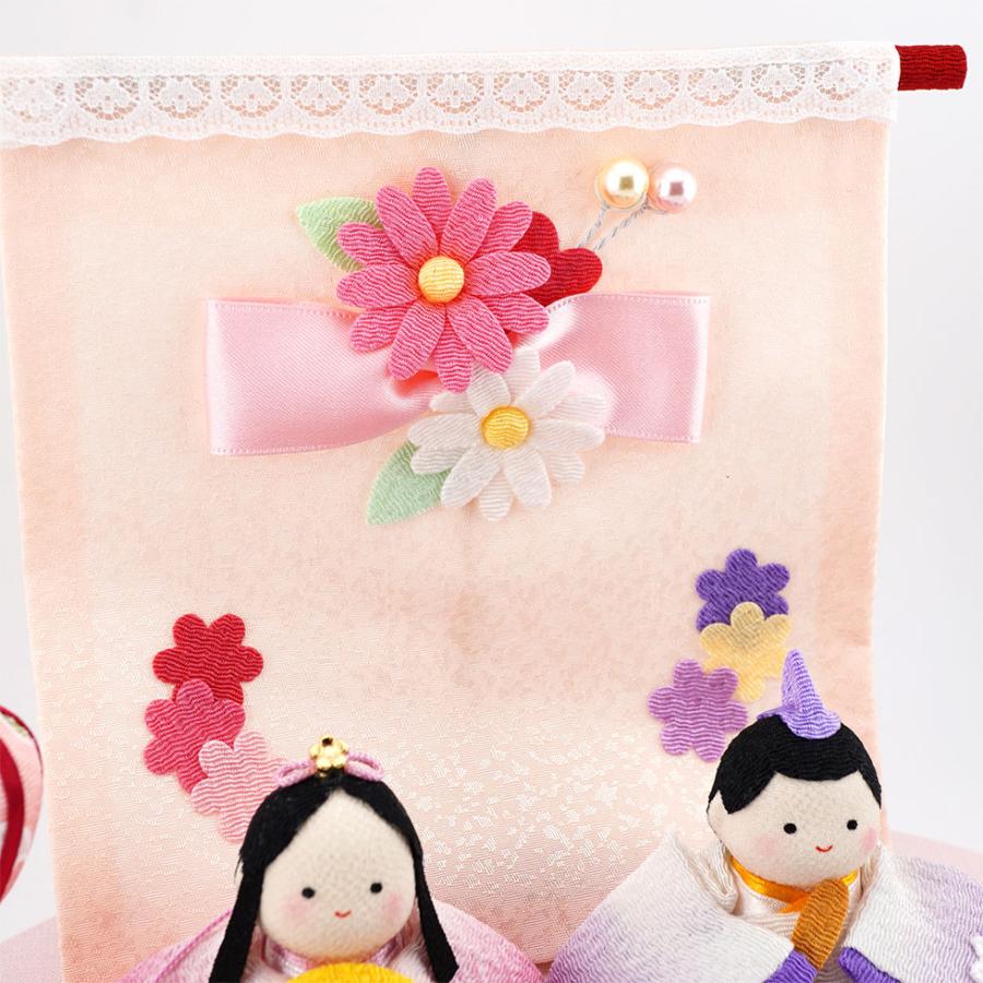 リュウコドウ（龍虎堂）ちいさな おはなのおひなさま（2人）　和雑貨/雛人形/ひな人形/雛祭り/お雛様/コンパクト/置物/ちりめん/親王飾り | リュウコドウ | 06